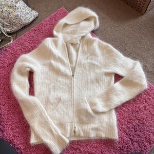 bebe Soft Cream Hooded Sweater